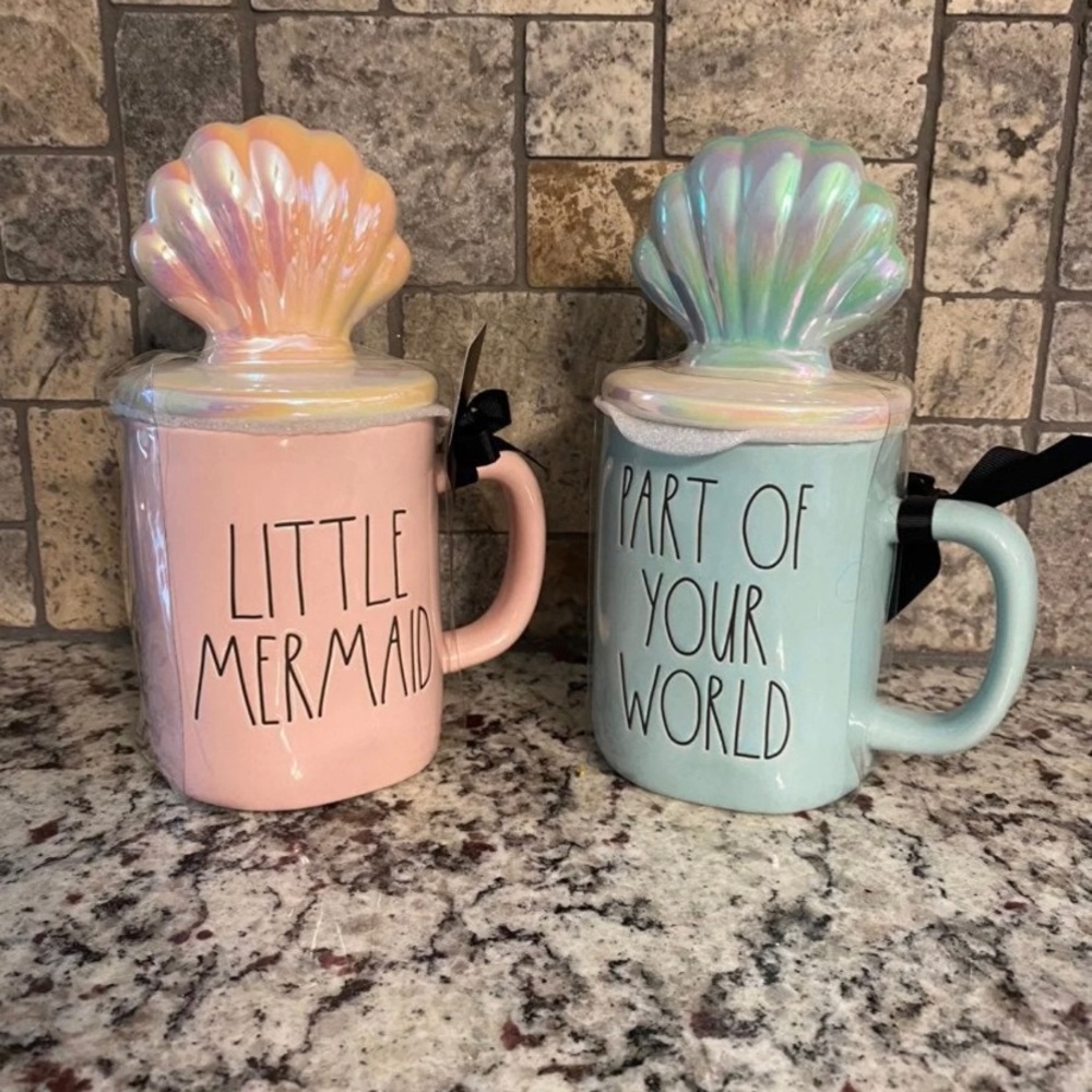 NWT Rae Dunn Little Mermaid Mugs